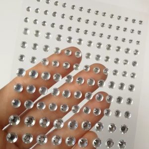 Gemas Perlas Adhesivo Maquillaje Peinados Niñas Mujer Novias