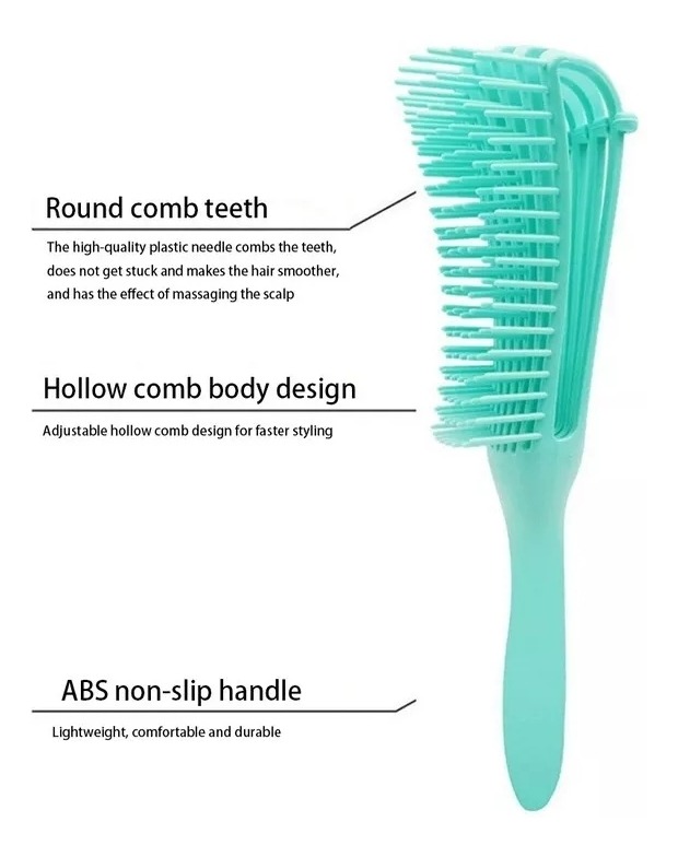 Cepillo Cabello Rizado Ondulado Desenredante Pelo Afro - Imagen 4
