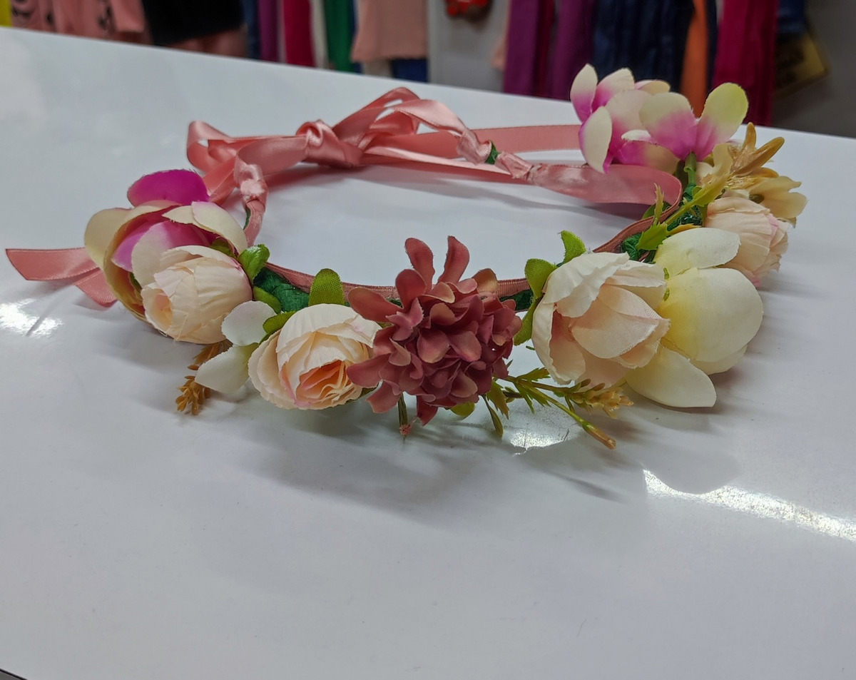 Diadema Balaca Cintillo Corona De Flores Tocado Vincha - Imagen 2