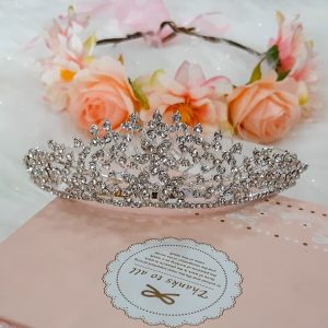 Tocado Tiara Corona Novia Quinceañera Primera Comunion