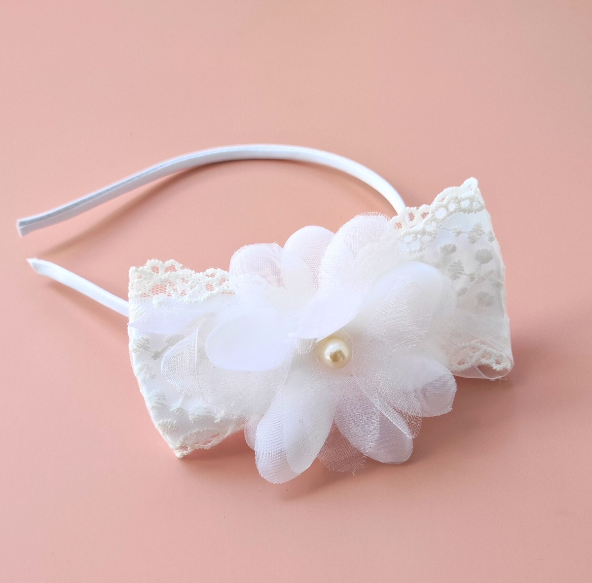Diadema Balaca Accesorio Bautizo Pajecitas Comunión