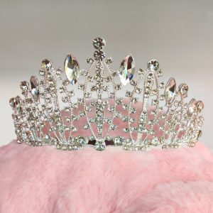 Tiara Corona Novia Quinceañera Comunión Accesorio Cabello