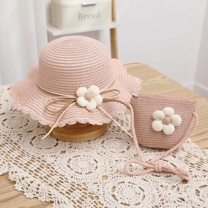 Sombreros con mini bolso para niñas de 2 a 6 años