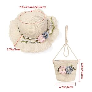 Sombreros con mini bolso para niñas de 2 a 6 años